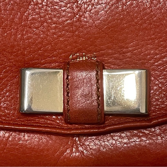 Authentic Chloe Leather Bow Wallet Persimmon (Orange-Red) - Picture 11 of 13